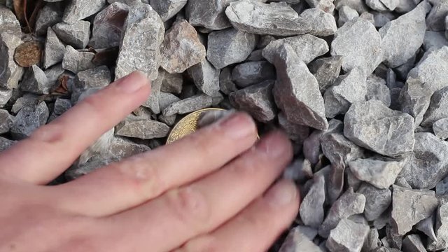 Mining rig. A miner extracts Bitcoins. Conceptual video