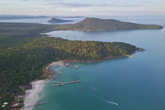 Aerial picture of Cambodia Koh Rong island