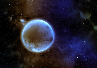 galaxy in a free space