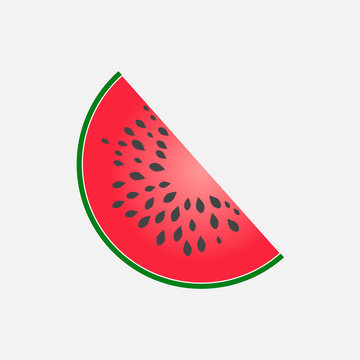 Vector  image of a piece watermelon. Watermelon icon