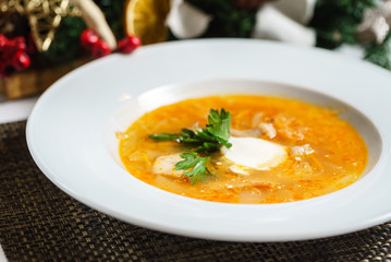 cabbage soup with sour cream