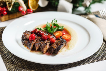 duck with celery puree