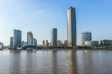 Skyline view of Shanghai skyscraper, China