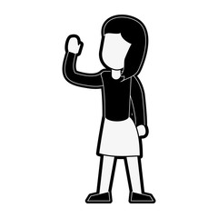 woman faceless cartoon icon vector illustration graphic design