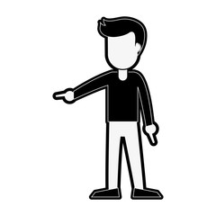 Man faceless cartoon icon vector illustration graphic design