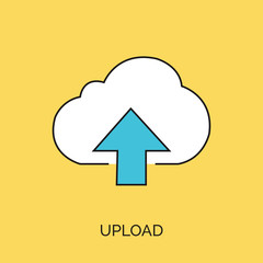 upload vector thin line icon