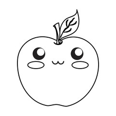 kawaii fruits design concept 