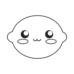 kawaii fruits design concept 