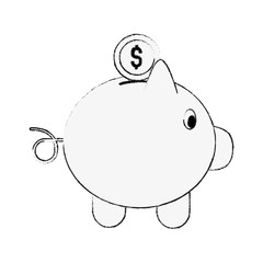 Piggy savings symbol icon vector illustration graphic design