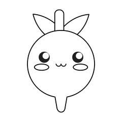 kawaii vegetables design concept