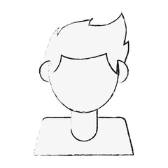 Man faceless avatar icon vector illustration graphic design
