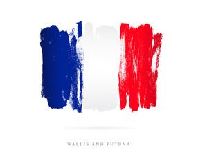 Flag Wallis and Futuna. Abstract concept
