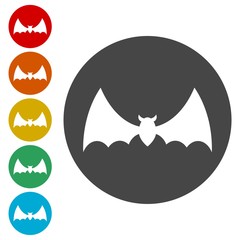 Bat Silhouette, Bats icons set