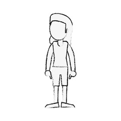 woman faceless cartoon icon vector illustration graphic design