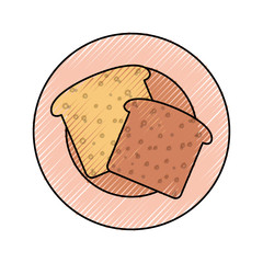 dish with bread icon