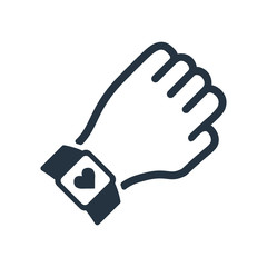 fit watch icon on white background, fitness, sport