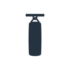 boxing bag icon on white background, fitness, sport