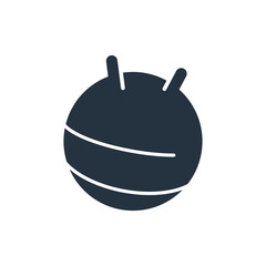 pilates ball icon on white background, fitness, sport