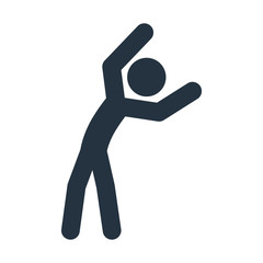 workout icon on white background, fitness, sport