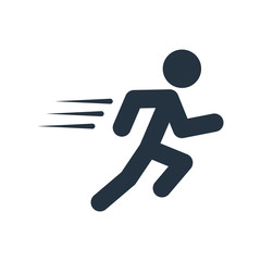 running icon on white background