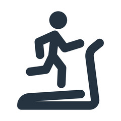 run gym icon on white background, fitness, sport