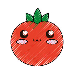 kawaii  tomato vector illustration