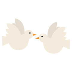 peace doves flying icon vector illustration design