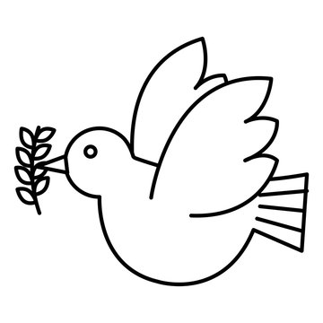 peace dove with olive branch vector illustration design