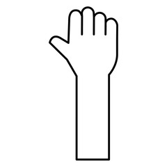 hand human isolated icon vector illustration design