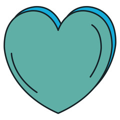 heart love isolated icon vector illustration design