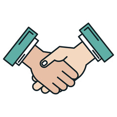hands done deal isolated icon vector illustration design