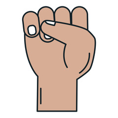 hand up fist icon vector illustration design