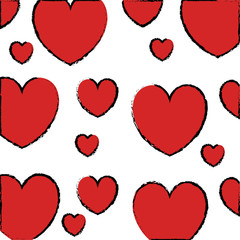 hearts love pattern background vector illustration design