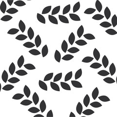 leafs crown pattern background vector illustration design