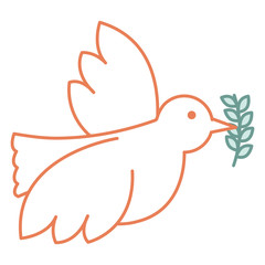 peace dove with olive branch vector illustration design