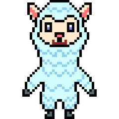 Fototapeta premium vector pixel art alpaca