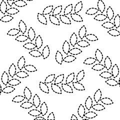 leafs crown pattern background vector illustration design