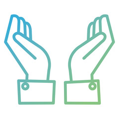 hands protected isolated icon vector illustration design