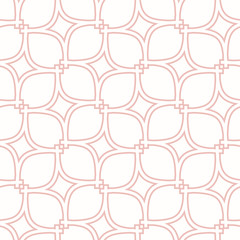 Seamless vector ornament. Modern background. Geometric modern pink pattern