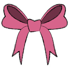 ribbon bow isolated icon vector illustration graphic design