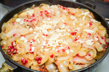 Preparation of Chahokhbili from chicken meat