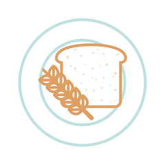 dish with bread icon