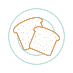 dish with bread icon