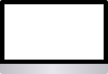 Obraz premium Computer screen isolated on white background