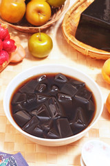 Grass jelly is a popular dessert in Taiwan  