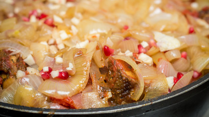 Preparation of Chahokhbili from chicken meat