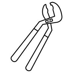 clamp tool isolated icon vector illustration design