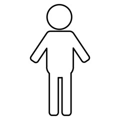 gender male silhouette human icon vector illustration design