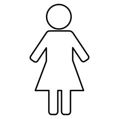 gender female silhouette human icon vector illustration design