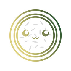kawaii fruits design concept 